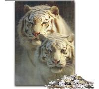 Puzzle 1000 pièces pour Adultes et Adolescents Tigre Blanc, Jeux éducatifs et décoration d'intérieur, idéal comme Cadeau pour Toute la Famille (Taille 26x38cm)