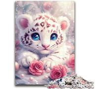 Puzzle 1000 pièces pour Adultes et Adolescents, Tigre Blanc, Jouets éducatifs et Amusants, activités à la Maison, Cadeau d'anniversaire, Cadeau de Voyage, 38x26cm
