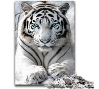 Puzzle 1000 pièces pour Adultes et Adolescents Tigre Blanc Un défi à relever, mais Amusant et Humoristique Cadeau d'anniversaire, Cadeaux, décoration Murale 50x75cm