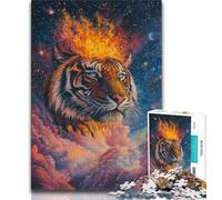 Puzzle 1000 pièces pour Adultes et Adolescents Tigre Cosmique, Jouets éducatifs et éducatifs, Jeux familiaux, Cadeaux d'anniversaire et Cadeaux Uniques (Taille 38x26cm)