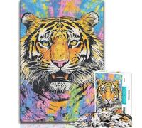 Puzzle 1000 pièces pour Adultes et Adolescents, Tigre Fantastique, Un Jeu Stimulant, idéal comme Cadeau pour Toute la Famille (38x26cm)