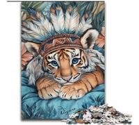 Puzzle 1000 pièces pour Adultes et Adolescents Tigre Indien, à partir de 14 Ans Un Jeu Stimulant à Offrir à Toute la Famille et aux Amis (Taille 26x38cm)