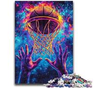 Puzzle 1000 pièces pour Adultes et Adolescents Tir de Basket-Ball Aide Le Cerveau à exercer Jouets addictifs pour cultiver la Patience Convient aux Couples 50x75cm