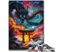 Puzzle 1000 pièces pour Adultes et Adolescents Torii Gate Dragon, décoration Murale Artistique et idée Cadeau d'anniversaire pour Amis, Bureau à Domicile (75x50cm)