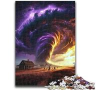 Puzzle 1000 pièces pour Adultes et Adolescents Tornade Violette pour Les 14 Ans et Plus Jeu Impossible Cadeau d'anniversaire de Noël 26x38cm