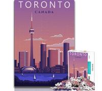 Puzzle 1000 pièces pour Adultes et Adolescents, Toronto (Ontario), Voyage Artistique, Jouets éducatifs et Jeux familiaux, pour renforcer l'amour Entre Couples (38x26cm)