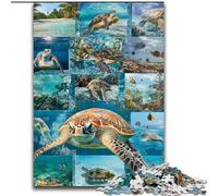 Puzzle 1000 pièces pour Adultes et Adolescents Tortue dans l'océan, Jeux éducatifs et décoration d'intérieur, idéal comme Cadeau pour Toute la Famille (Taille 50x75cm)