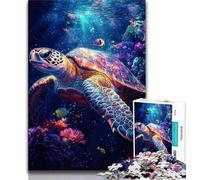 Puzzle 1000 pièces pour Adultes et Adolescents Tortue Fantastique, Jeu Familial Anti-Stress, défi Difficile, adapté aux Couples (38x26cm)
