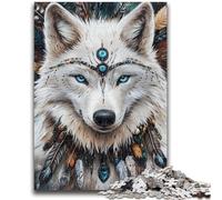 Puzzle 1000 pièces pour Adultes et Adolescents, Totem du Loup, Jouets éducatifs, Jeux de Famille, Cadeaux pour Amis et Famille, 38x26cm