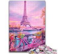 Puzzle 1000 pièces pour Adultes et Adolescents Tour Eiffel Rose Jouet éducatif Anti-Stress Cadeaux du Père Noël Secret pour Les 14 Ans 50x75cm