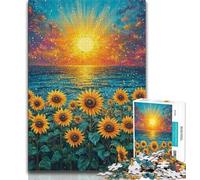 Puzzle 1000 pièces pour Adultes et Adolescents Tournesol 1000 pièces, Cadeau d'anniversaire, décoration Murale pour Les 14 Ans et Plus (Taille 75x50cm)