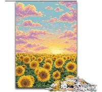 Puzzle 1000 pièces pour Adultes et Adolescents Tournesol Fantastique Anti-Stress Défi Difficile À Offrir en Cadeau à Toute la Famille (Taille 50x75cm)