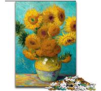 Puzzle 1000 pièces pour Adultes et Adolescents Tournesols Van Gogh, activité familiale, décoration d'intérieur Unique et Cadeaux pour Les 14 Ans et Plus (Taille 50x75cm)