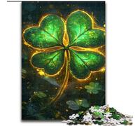 Puzzle 1000 pièces pour Adultes et Adolescents Trèfle à Quatre Feuilles,à partir de 14 Ans Convient aux Couples,activités Amusantes à la Maison,Cadeau d'anniversaire,Cadeau de Voyage (Taille 26x38cm)