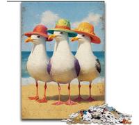 Puzzle 1000 pièces pour Adultes et Adolescents Trois mouettes, Anti-Stress, séjour, Tuer Le Temps, liste de souhaits avec Le Père Noël 50x75cm