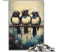 Puzzle 1000 pièces pour Adultes et Adolescents Trois Oiseaux, Jouet éducatif et décompressant, idéal comme Cadeau pour Toute la Famille (Taille 50x75cm)