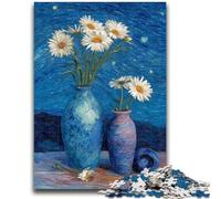 Puzzle 1000 pièces pour Adultes et Adolescents Trois vases avec Marguerites Blanches 1000 pièces pour Adultes, Cadeau Amusant et activité pour la Maison, Jouet pour Les Jours de Pluie (38x26cm)