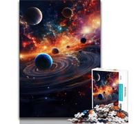 Puzzle 1000 pièces pour Adultes et Adolescents, Univers coloré, Art au Fusain, pour Une Escapade relaxante, décoration d'intérieur (38x26cm)