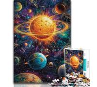 Puzzle 1000 pièces pour Adultes et Adolescents Univers Galaxie, Jeu Stimulant et Familial avec Affiche et fiche de Questions-réponses (38x26cm)