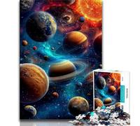 Puzzle 1000 pièces pour Adultes et Adolescents Univers Galaxie Planète Puzzle 1000 pièces pour Jeu éducatif Défi Jouet Offrez des Cadeaux pour Toute la Famille 26x38cm