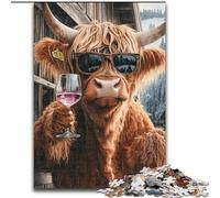 Puzzle 1000 pièces pour Adultes et Adolescents Vache des Highlands, Jouets éducatifs et éducatifs, Jeux familiaux, Anniversaires et Cadeaux Uniques (Taille 26x38cm)