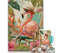 Puzzle 1000 pièces pour Adultes et Adolescents Vache et Poulet, Anti-Stress, Vacances à la Maison, Passe-Temps, améliore l'amour Entre Couples (75x50cm)