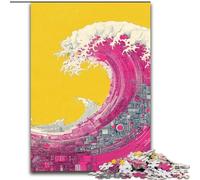 Puzzle 1000 pièces pour Adultes et Adolescents Vagues japonaises, activité familiale, décoration d'intérieur Unique et Cadeaux pour Les 14 Ans et Plus (Taille 50x75cm)