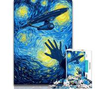 Puzzle 1000 pièces pour Adultes et Adolescents : Vaisseau Spatial Extraterrestre Night Sky, Un Jeu Stimulant, idéal comme Cadeau pour Toute la Famille (38x26cm)