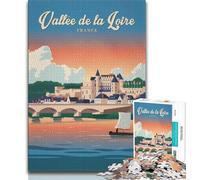 Puzzle 1000 pièces pour Adultes et Adolescents Vallée de la Loire, Jouets éducatifs et éducatifs pour la Famille, pour renforcer l'amour Entre Couples (38x26cm)