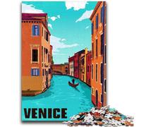 Puzzle 1000 pièces pour Adultes et Adolescents, Venise, Italie, Voyage, Art, Jeu éducatif, Jouet, décoration Murale, Cadeaux d'anniversaire et de Noël Uniques (Taille 38x26cm)