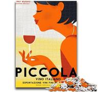 Puzzle 1000 pièces pour Adultes et Adolescents, Vins Vintage Italie, 1000 pièces pour Adultes, Jeu Stimulant, idéal comme Cadeau pour Toute la Famille (50x75cm)