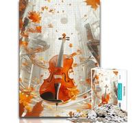 Puzzle 1000 pièces pour Adultes et Adolescents Violon, Un Jeu Stimulant, idéal comme Cadeau pour Toute la Famille (75x50cm)