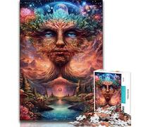 Puzzle 1000 pièces pour Adultes et Adolescents, Visage psychédélique, Difficile à réaliser, mais Amusant et Humoristique, Cadeau d'anniversaire et Cadeau Unique 38x26cm