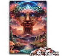 Puzzle 1000 pièces pour Adultes et Adolescents, Visage psychédélique, Jouets de Divertissement Familial, Jeu éducatif pour Anniversaire et Noël, à partir de 14 Ans, 26x38cm