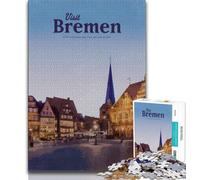 Puzzle 1000 pièces pour Adultes et Adolescents, Visite de Brême, Difficile et Stimulant, Cadeau d'anniversaire, décoration Murale pour Les 14 Ans et Plus, 38x26cm