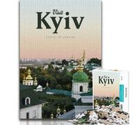 Puzzle 1000 pièces pour Adultes et Adolescents, Visite de Kiev, Aide Le Cerveau à exercer, Jouets addictifs pour cultiver la Patience, décoration Murale (75x50cm)