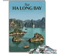 Puzzle 1000 pièces pour Adultes et Adolescents, Visite de la Baie d'Ha Long, Jouet éducatif et décompressant, Cadeau d'anniversaire, 50x75cm