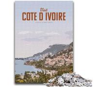 Puzzle 1000 pièces pour Adultes et Adolescents, Visite de la Côte D'Ivoire, Jeu éducatif, Jouet, décoration Murale, Cadeaux d'anniversaire et de Noël Uniques (Taille 38x52cm)