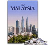 Puzzle 1000 pièces pour Adultes et Adolescents, Visite de la Malaisie, Jouet éducatif Anti-Stress, Cadeau du Père Noël Secret pour Les 14 Ans (Taille 50x75cm)