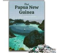 Puzzle 1000 pièces pour Adultes et Adolescents, Visite de la Papouasie-Nouvelle-Guinée, Jouets de Divertissement Familial avec Affiche et fiche de Questions-réponses Assorties (38x52cm), 1000 pièces