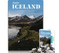 Puzzle 1000 pièces pour Adultes et Adolescents : Visite de l'Islande, Jeu éducatif et Stimulant pour Toute la Famille, pour Anniversaire et Noël (38x26cm)