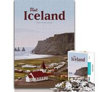 Puzzle 1000 pièces pour Adultes et Adolescents : Visite de l'Islande, Jouets éducatifs et éducatifs pour la Famille, pour renforcer l'amour Entre Couples (38 x 26 cm)