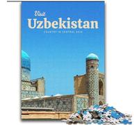 Puzzle 1000 pièces pour Adultes et Adolescents, Visite de l'Ouzbékistan, Jouet éducatif et intellectuel décompressant, Cadeaux du Père Noël Secret (38x52cm), 1000 pièces