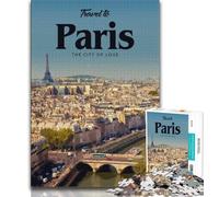 Puzzle 1000 pièces pour Adultes et Adolescents, Visite de Paris, Jeu éducatif et Stimulant pour Toute la Famille, pour Anniversaire et Noël (75x50cm)