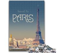 Puzzle 1000 pièces pour Adultes et Adolescents Visite de Paris Jouet éducatif Anti-Stress Interaction Parent-Enfant pour et 14 Ans (Taille 50x75cm)