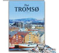 Puzzle 1000 pièces pour Adultes et Adolescents, Visite de Tromso, Jouet éducatif et intellectuel décompressant, Cadeaux du Père Noël Secret (38x52cm), 1000 pièces