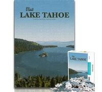 Puzzle 1000 pièces pour Adultes et Adolescents, Visite du lac Tahoe, Jouets éducatifs, Jeux familiaux, Jeu éducatif pour Anniversaire, Noël (75x50cm)