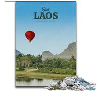 Puzzle 1000 pièces pour Adultes et Adolescents, Visite du Laos, Jouet éducatif et intellectuel décompressant, Cadeaux du Père Noël Secret (26x38cm), 1000 pièces