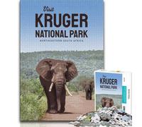 Puzzle 1000 pièces pour Adultes et Adolescents, Visite du Parc National Kruger, Jouets éducatifs et Jeux familiaux pour renforcer l'amour Entre Couples (75x50cm)