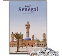 Puzzle 1000 pièces pour Adultes et Adolescents, Visite du Sénégal, Jeu éducatif Familial, décoration Murale, Cadeaux d'anniversaire et de Noël Uniques 38x26cm